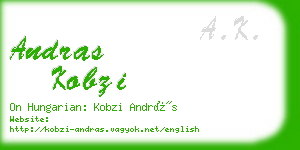 andras kobzi business card